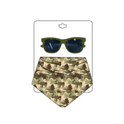 Acessórios Little Me - Óculos de Sol e Bandana Camuflada, 0/12M