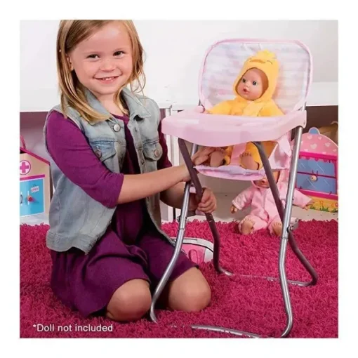 Acessórios para cadeira alta Adora rosa bebê para bonecas