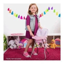 Acessórios para cadeira alta Adora rosa bebê para bonecas