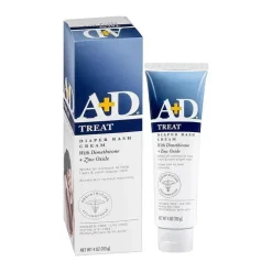 A+D - Creme para tratamento de assaduras com óxido de zinco, cuidados com a pele do bebê de fácil espalhamento, 4 onças