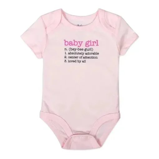 AD Sutton - Body para Bebê Menina, Rosa