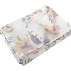 AD Sutton – Cobertor de algodão para bebê com faixa de cabeça ou conjunto de chapéu, flor lilás