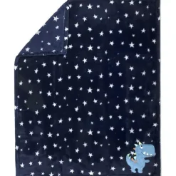 AD Sutton - Cobertor de pelúcia Baby Essentials, azul Dino