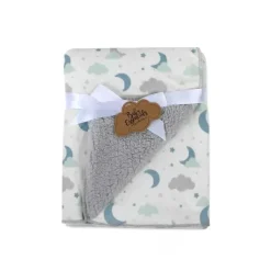AD Sutton - Cobertores de lã Sherpa Baby Essentials, Estrela/Nuvem