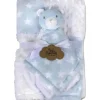 AD Sutton - Cobertores essenciais para bebês com cobertor de segurança, azul urso