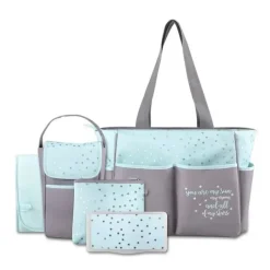 AD Sutton - Conjunto de bolsas de fraldas essenciais para bebês 5Pk, azul