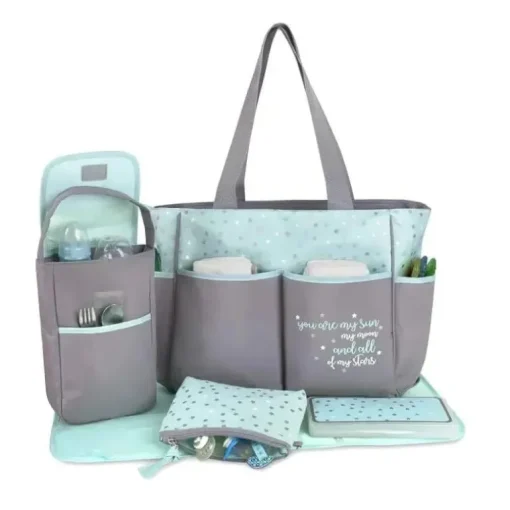 AD Sutton - Conjunto de bolsas de fraldas essenciais para bebês 5Pk, azul