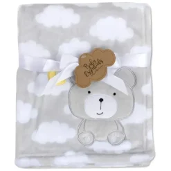 AD Sutton - Manta de pelúcia Baby Essentials, Urso Cinza