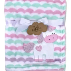 AD Sutton - Manta de pelúcia Baby Essentials, Rosa Unicórnio