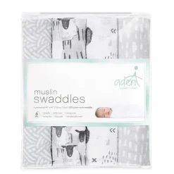Aden + Anais - 4 Pk Swaddles de musselina, pasto
