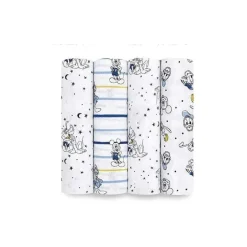Aden + Anais - 4 Pk Swaddles Muslin, Mickey Stargazer