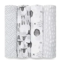 Aden + Anais - 4 Pk Swaddles de musselina, pasto