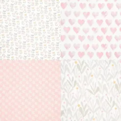 Aden + Anais - 4 Pk Swaddles Muslin, Piece of My Heart