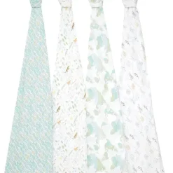 Aden + Anais - 4 Pk Swaddles Muslin, Voyager