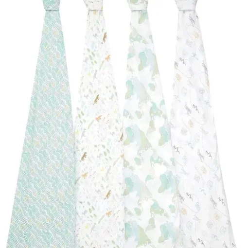 Aden + Anais - 4 Pk Swaddles Muslin, Voyager