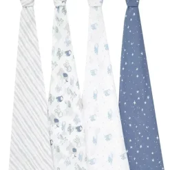 Aden + Anais - 4 Pk Swaddles Muslin, Time To Dream