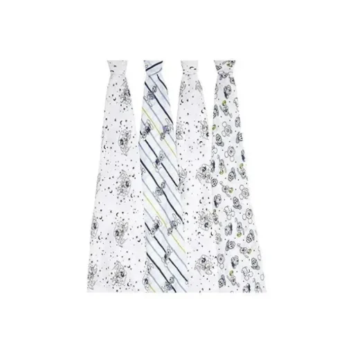 Aden + Anais - 4 Pk Swaddles Muslin, Mickey Stargazer