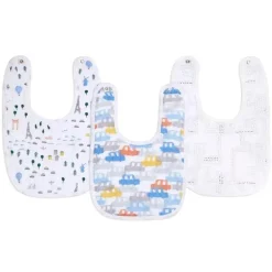 Aden + Anais - Babador de encaixe de musselina 3Pk, Little Big World