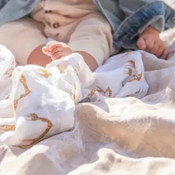 Aden + Anais - Cobertor Swaddle, 100% algodão orgânico, pacote com 4, Safari Dreams