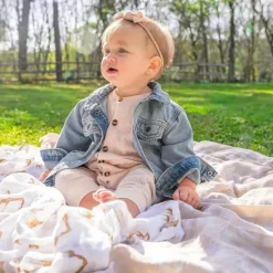 Aden + Anais - Cobertor Swaddle, 100% algodão orgânico, pacote com 4, Safari Dreams