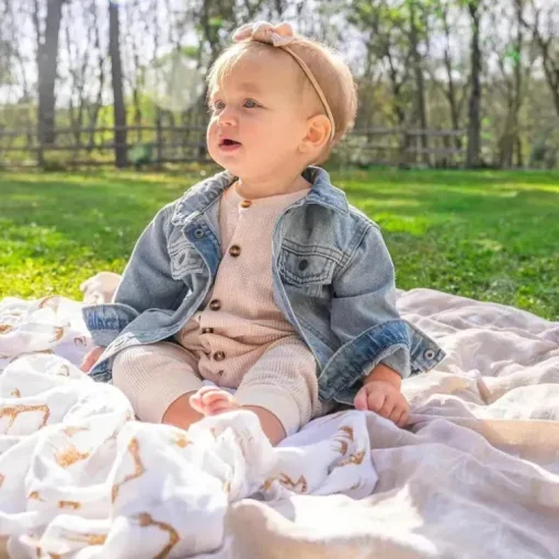 Aden + Anais - Cobertor Swaddle, 100% algodão orgânico, pacote com 4, Safari Dreams