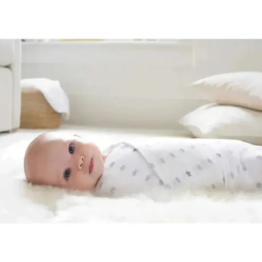 Aden + Anais - Cobertores Swaddleplus de musselina Dove 4 unidades, cinza/branco