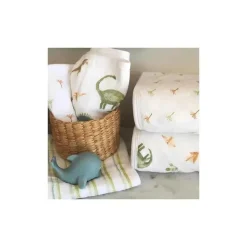 Aden + Anais - Conjunto de 3 toalhas de rosto Essentials Classic Dino Jungle