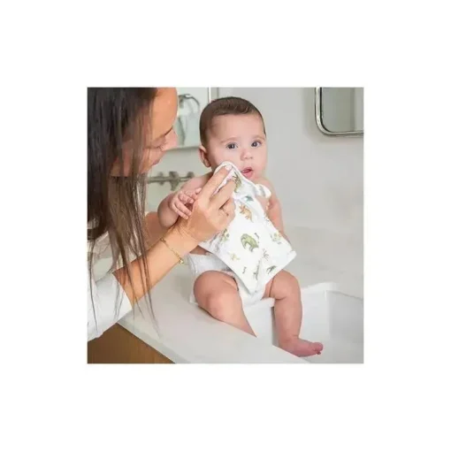Aden + Anais - Conjunto de 3 toalhas de rosto Essentials Classic Dino Jungle