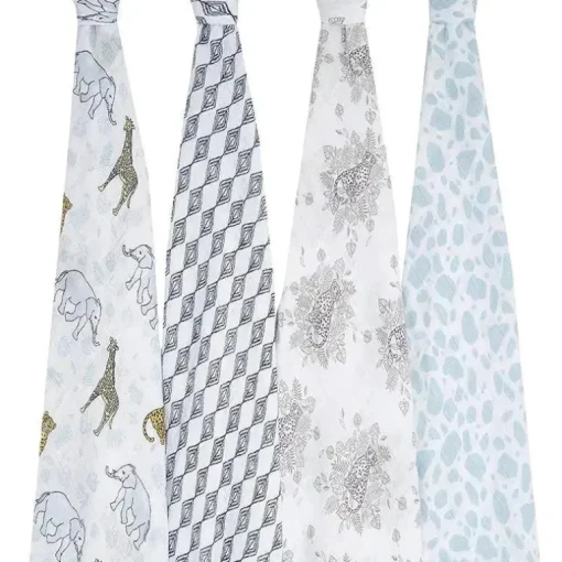 Aden + Anais - Pacote com 4 Swaddles Jungle