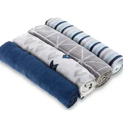 Aden + Anais - 4Pk Aden Musselina Swaddles Denim Wash