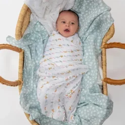 Aden + Anais - 4Pk Aden Musselina Swaddles Denim Wash