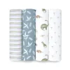Aden + Anais - 4Pk Essential Dino Jungle Swaddle Blankets