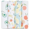 Aden + Anais - 4Pk Essentials Muslin Swaddle Blankets, Farm to Table