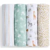 Aden + Anais - 4Pk Essentials Cotton Muslin Swaddle, Giraffe Safari