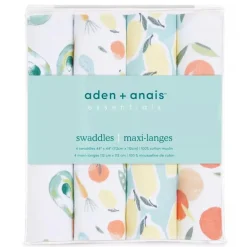 Aden + Anais - 4Pk Essentials Muslin Swaddle Blankets, Farm to Table