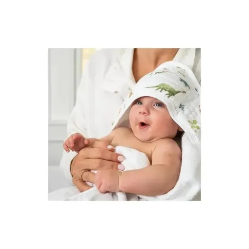 Aden + Anais - 2Pk Essentials Hooded Dino Jungle Toalha de banho para bebê