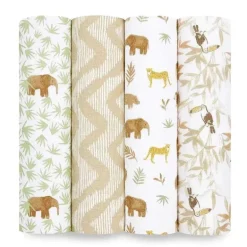 Aden + Anais - 4Pk Swaddles de musselina Tanzânia