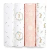 Aden + Anais - 4Pk Swaddles de musselina Coelhinhos corados