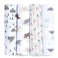 Aden + Anais - 4Pk Swaddles de musselina para ursos