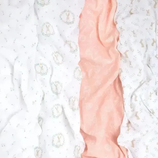 Aden + Anais - 4Pk Swaddles de musselina Coelhinhos corados