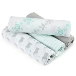 Aden + Anais - Swaddle de musselina de algodão 4 unidades, estrela bebê