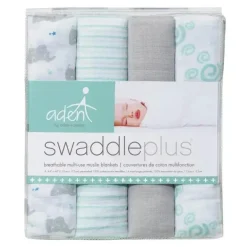 Aden + Anais - Swaddle de musselina de algodão 4 unidades, estrela bebê
