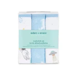 Aden + Anais - Toalha de musselina de algodão 3Pk, Space Explorers