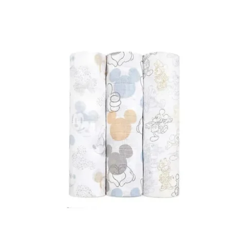 Aden + Anais Disney algodão musselina Swaddles Mickey + Minnie 3-Pacote