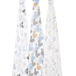 Aden + Anais Disney algodão musselina Swaddles Mickey + Minnie 3-Pacote