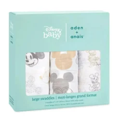 Aden + Anais Disney algodão musselina Swaddles Mickey + Minnie 3-Pacote