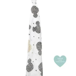 Aden + Anais Disney Mickey's 90th Muselin Swaddling Pano, Branco, Preto e Dourado