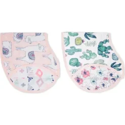 Aden + Anais pacote de 2 babetes Burpy Classic, Trail Blooms