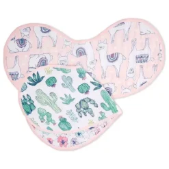 Aden + Anais pacote de 2 babetes Burpy Classic, Trail Blooms