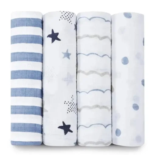 Aden + Anais 4Pk Swaddle Clássico, Rock Star